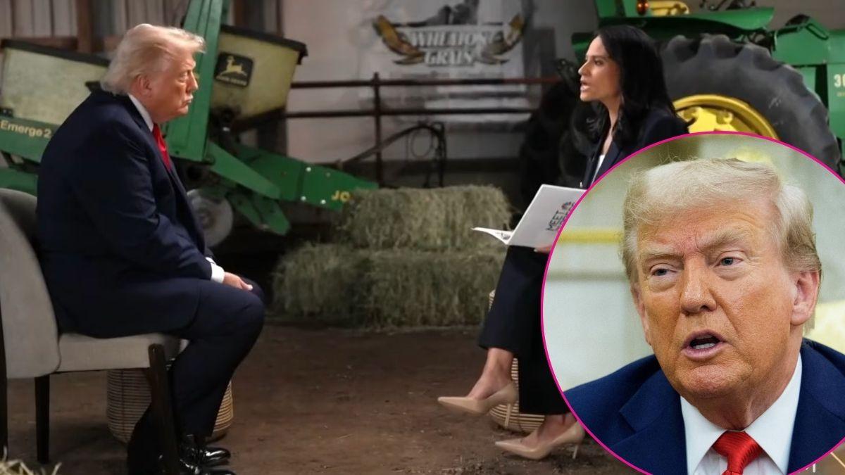 Composite photo of Donald Trump and Kristen Welker.