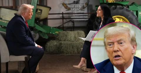 Composite photo of Donald Trump and Kristen Welker.