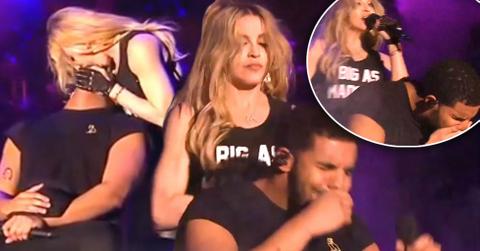 Madonna kissing drake