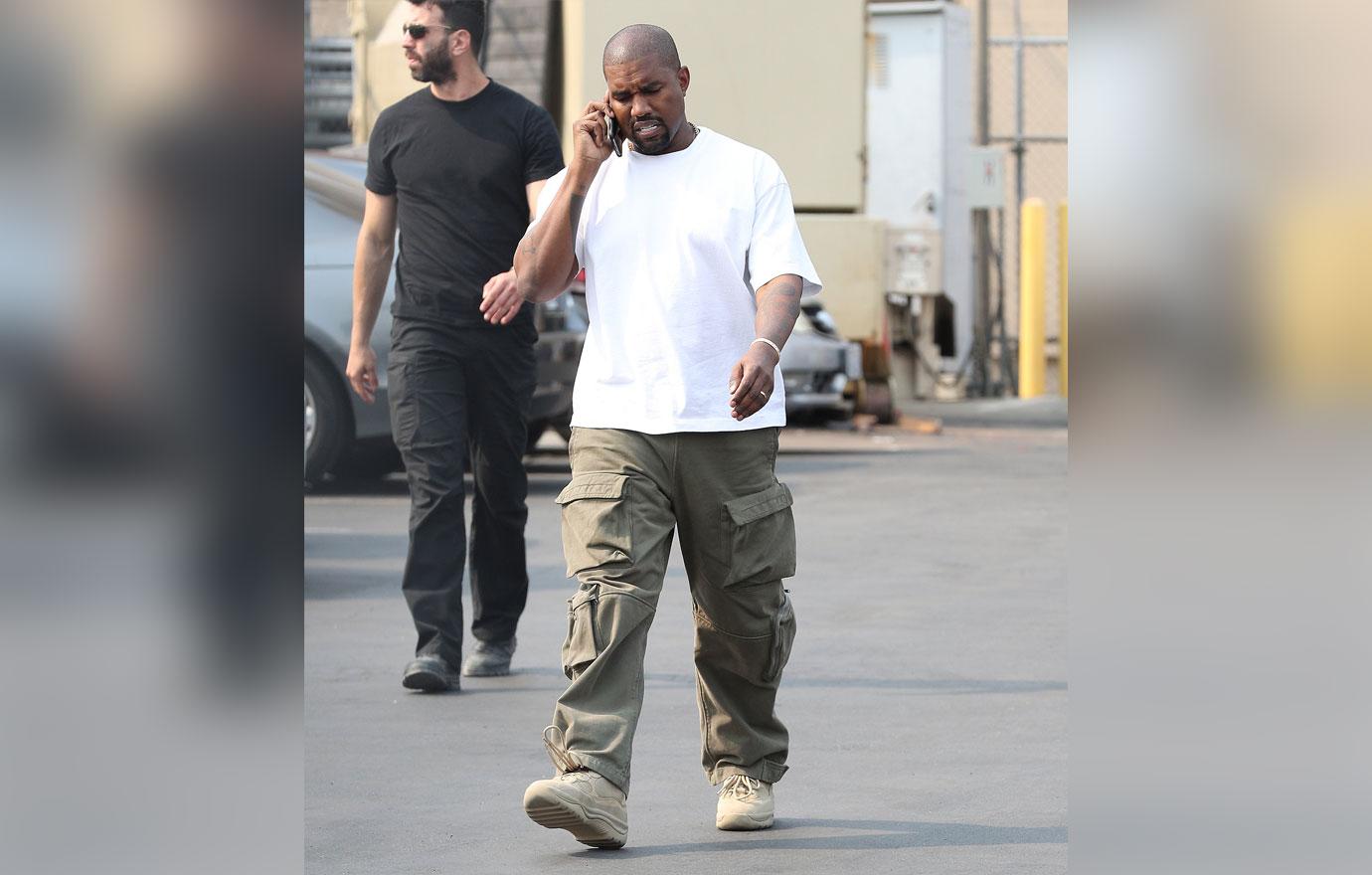 Kanye West arrives to Jimmy Kimmel in Los Angeles, CA