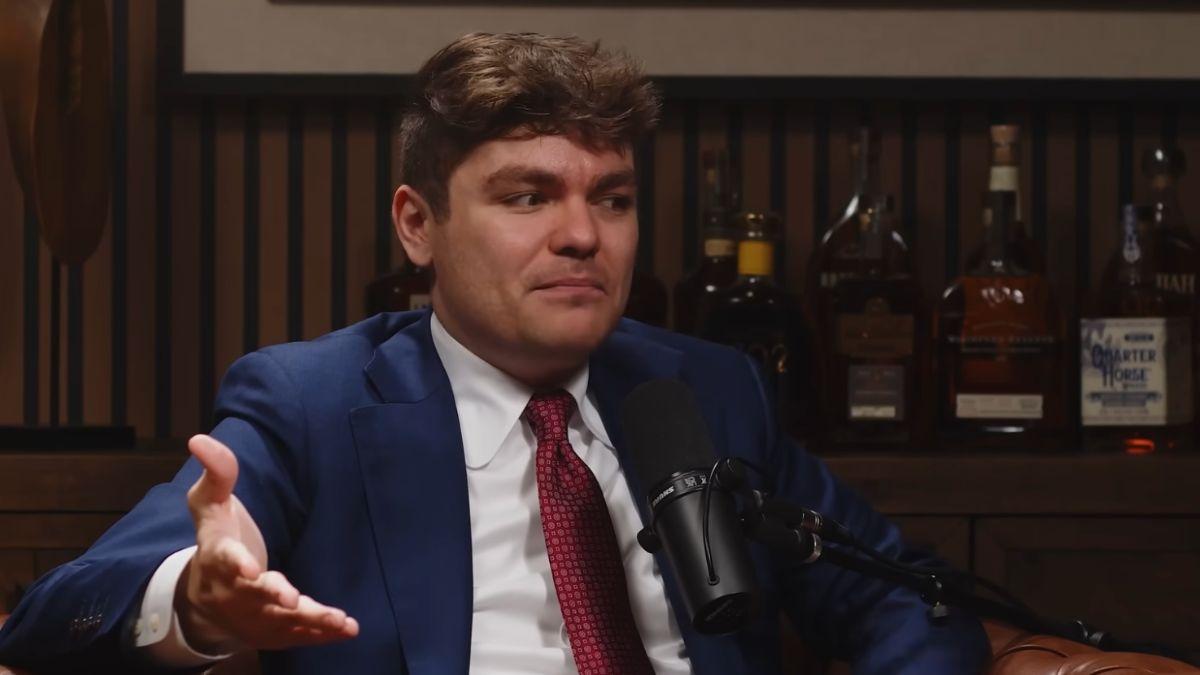 image of 'We can't get them to lose weight,' Nick Fuentes said of women in conversation with Piers Morgan.