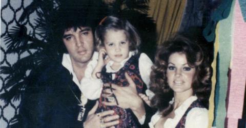 Photo of Elvis, Priscilla and Lisa Marie Presley