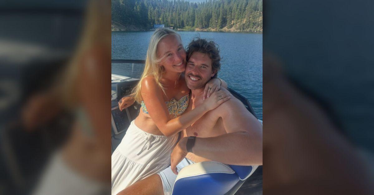 image of Christopher Schwarzenegger showed off his new girlfriend during a family trip to the lake.