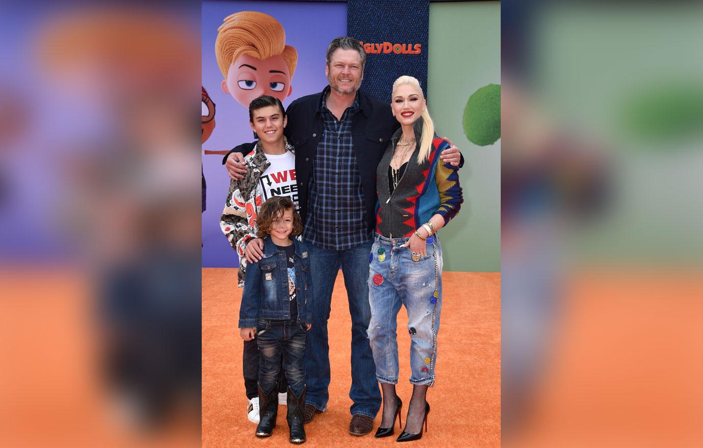 Gwen Stefani And Blake Shelton With Her Kids On Red Carpet Gavin Rossdale Ice Cream Sons