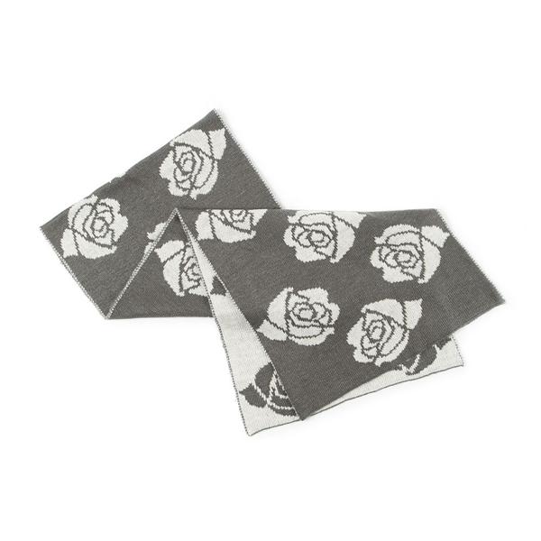 Rose Knit Reversible Scarf_$22.50_Sent 108