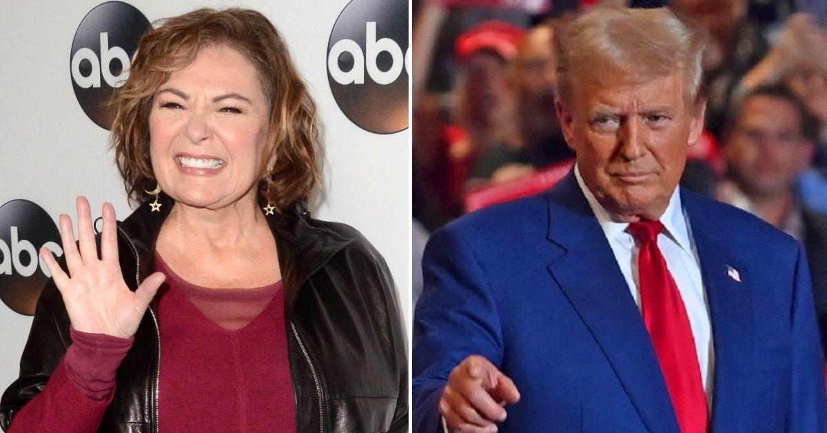 Composite photo of Roseanne Barr and Donald Trump.