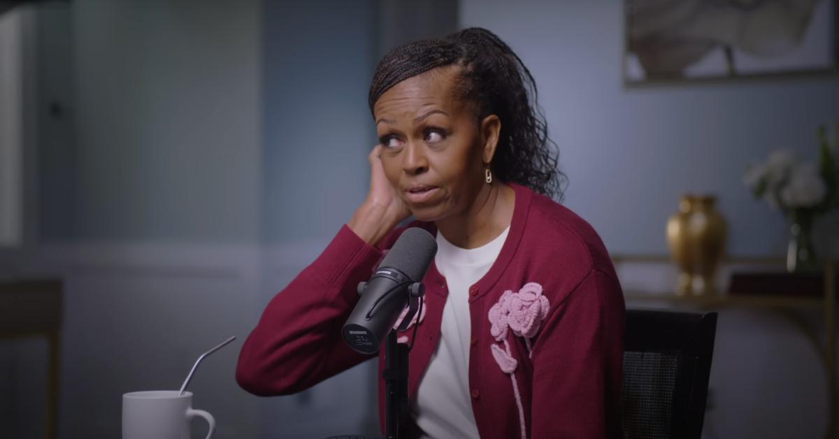 Image of Michelle Obama said she and Barack sometimes run out of things to talk about at the dinner table.