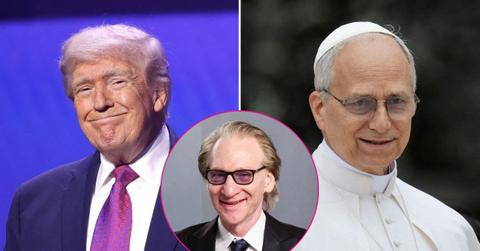 Composite photo of Donald Trump, Pope Leo XIV and Bill Maher.