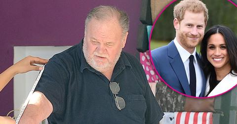 meghan markle dad fitted suit royal wedding pics pp