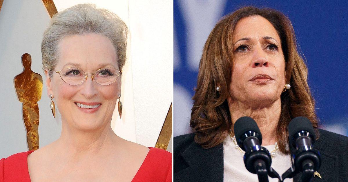 Composite photo of Meryl Streep and Kamala Harris.