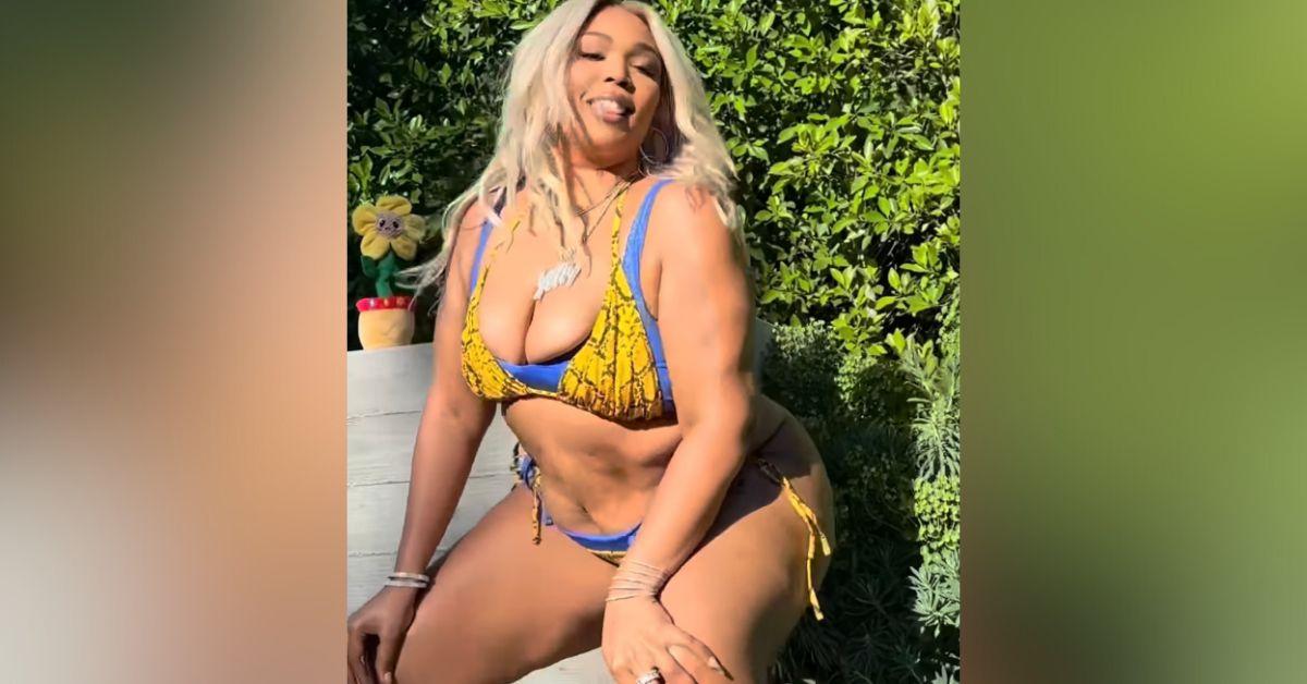 bikini clad lizzo twerks shows off bum raunchy video