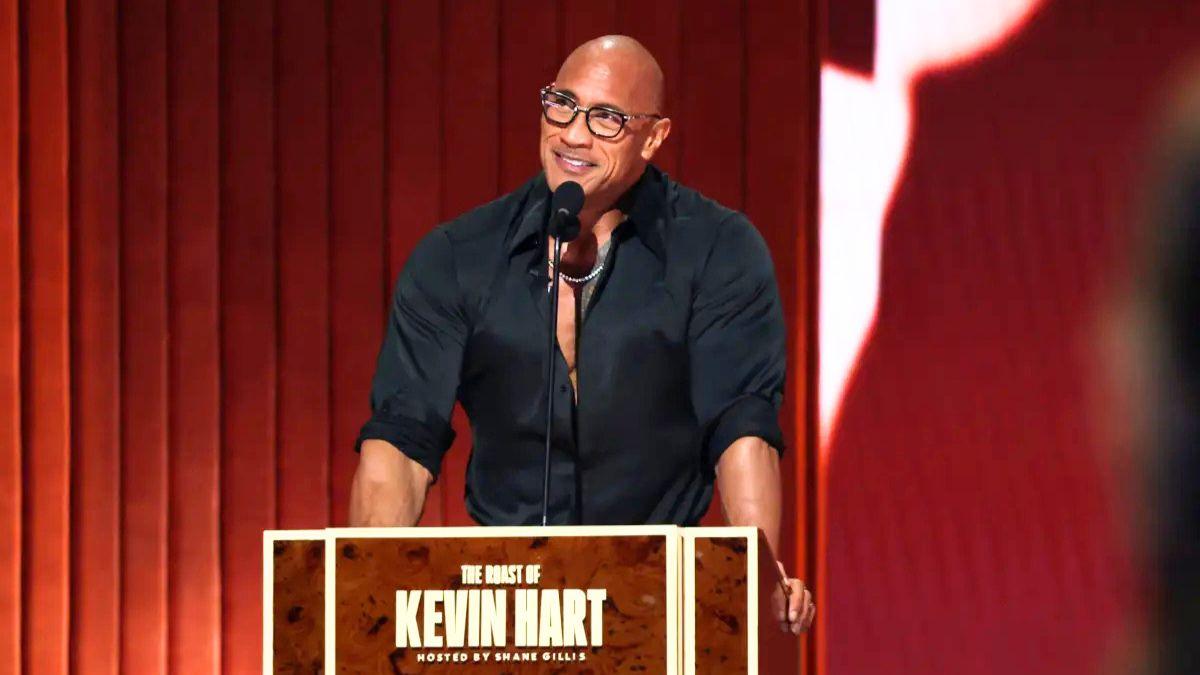 Image of Dwayne Johnson called Kevin hart his 'little chocolate baby bird.'