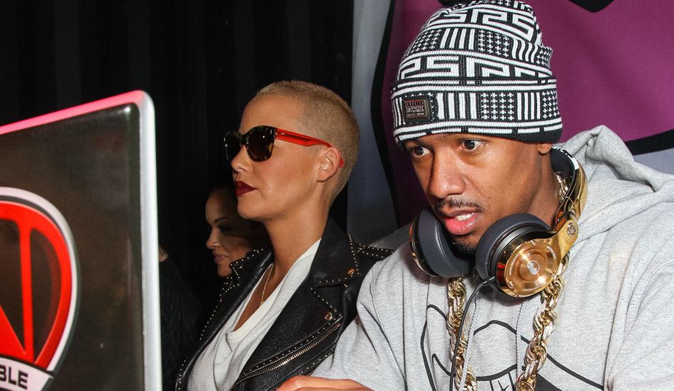 Nick Cannon and Amber Rose attend the &#8216;Psych Ward Flagship Skate Shop&#8217; Grand Opening