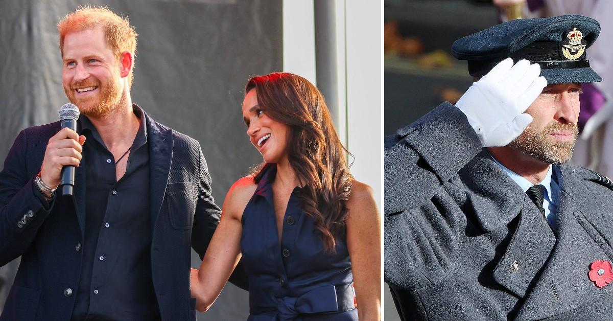 photo of Prince Harry, Meghan Markle and Prince William.