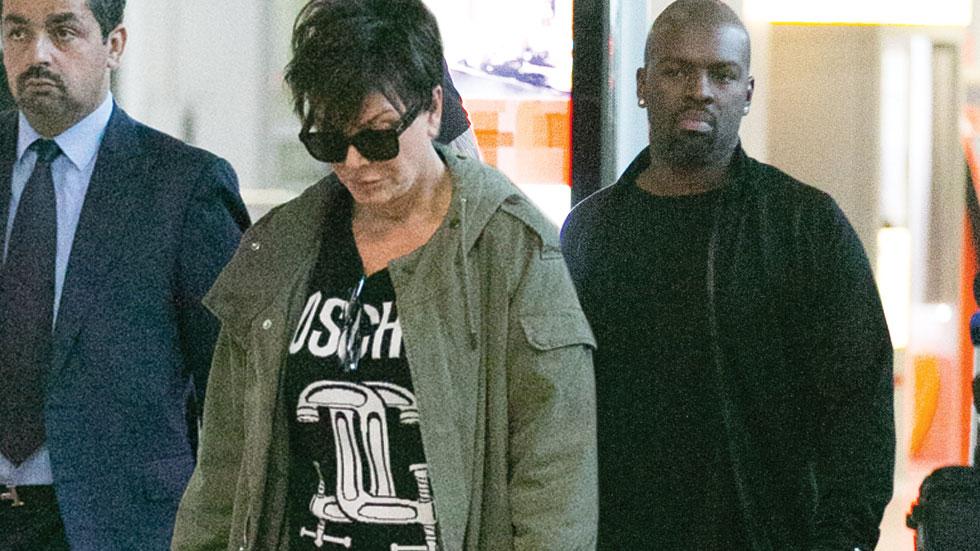 Kris jenner corey gamble annoyed airport