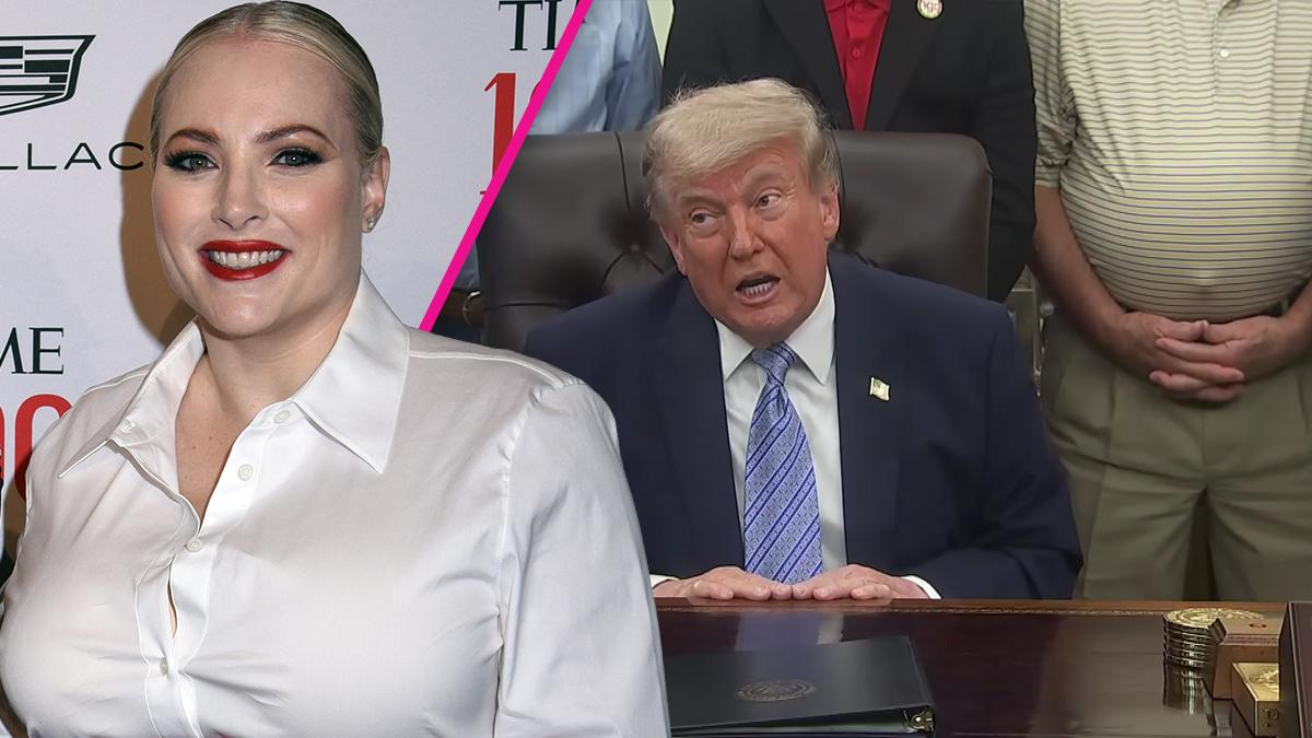 Composite photo of Meghan McCain and Donald Trump.