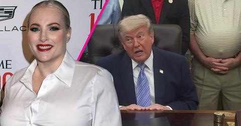 Composite photo of Meghan McCain and Donald Trump.
