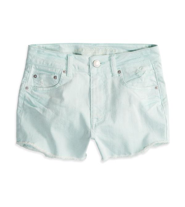 High res mint green shorts ae