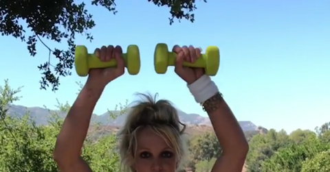 Britney Spears Work Out In Video Toned And Fit Hero