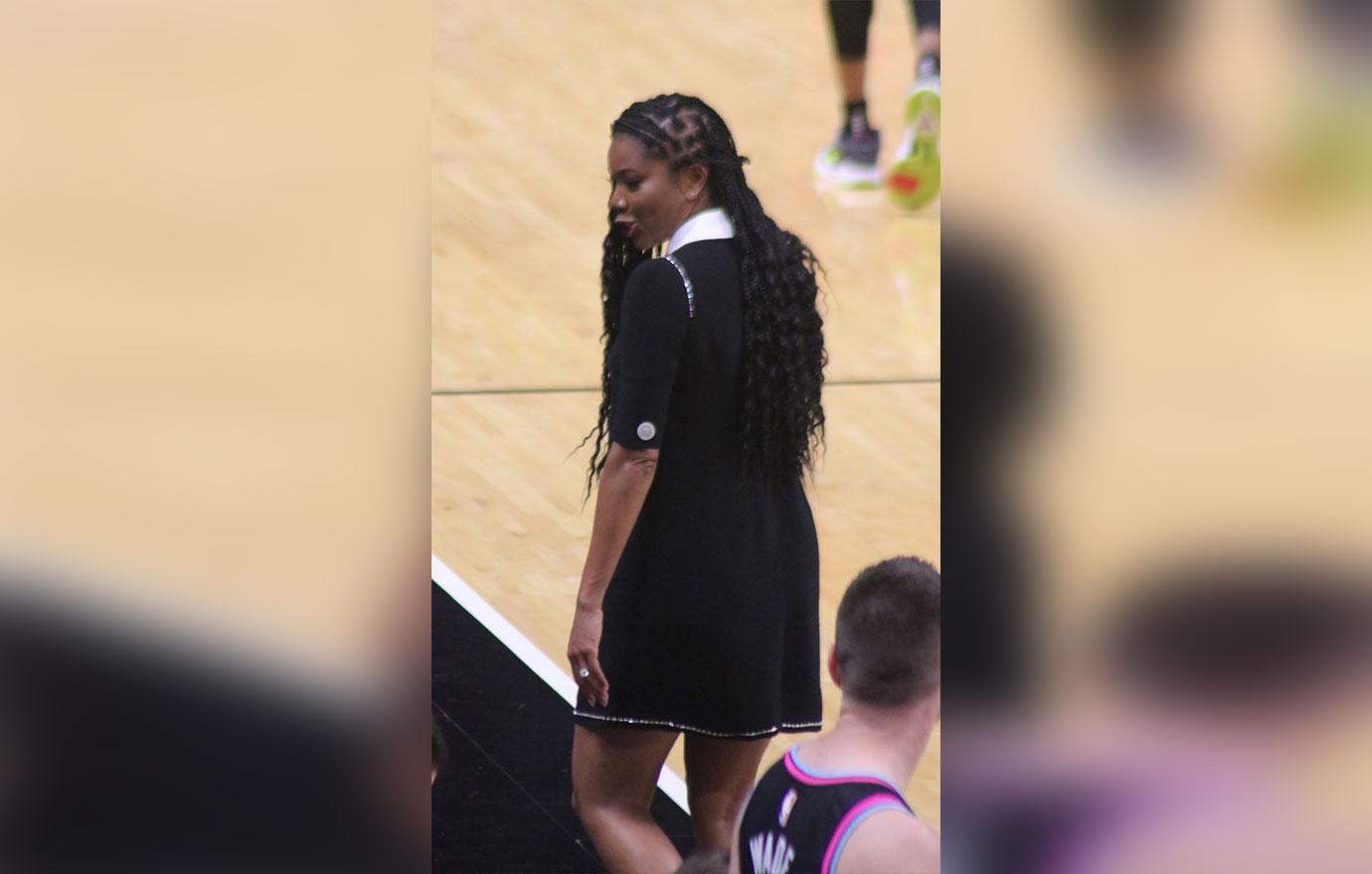 Gabrielle Union’s Drink Goes Flying During Basketball Game