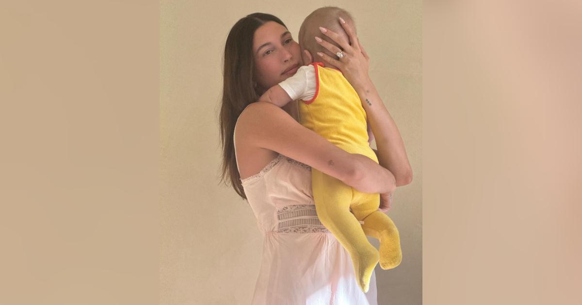justin hailey bieber baby jack holds son first easter photo