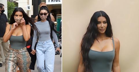 kim kardashian promotes skims at pop up in the grove