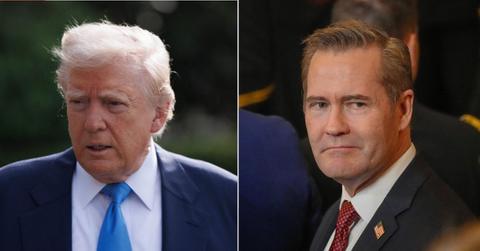 Composite photo of Donald Trump and Mike Waltz