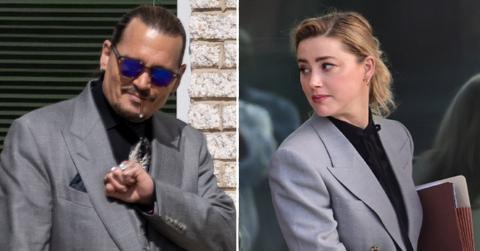 johnny depp copying amber heard courtroom outfits