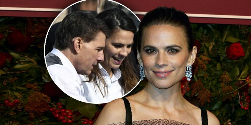 5 Fast Facts About Hayley Atwell, inset Haley and Tom Cruise