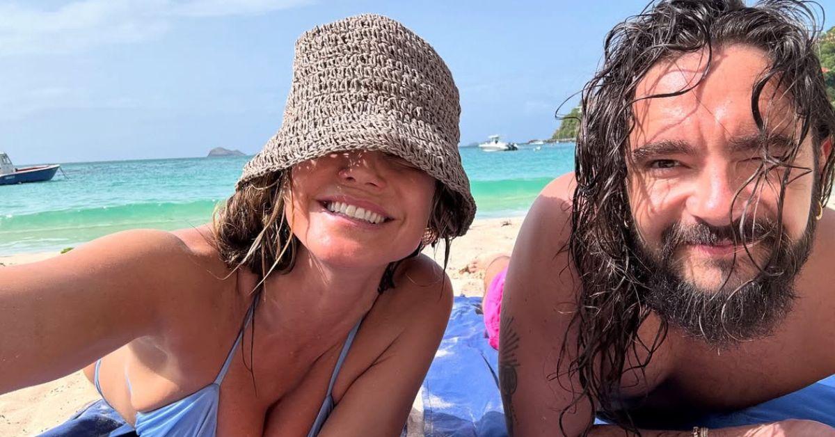 heidi klum ditches top flaunts bikini body on honeymoon photo