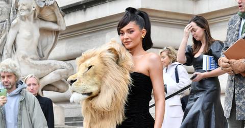 kylie jenner slammed for disturbing lions head gown pp