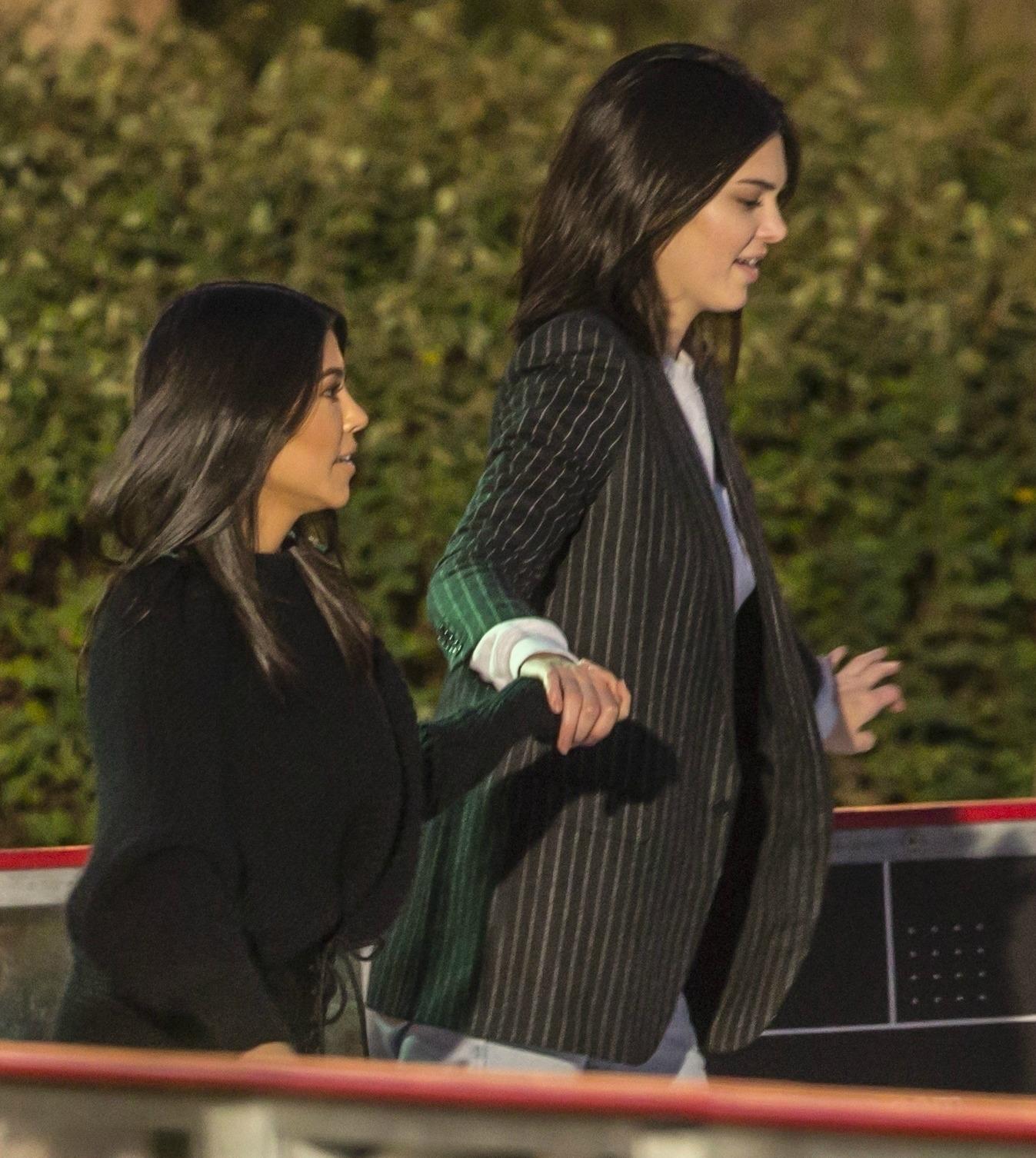 Kourtney Kardashian Kendall Jenner Ice Skating Penelope Reign Pics 02