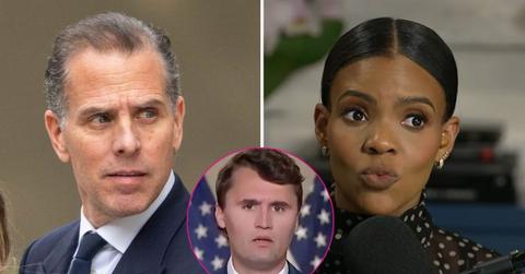 Composite photo of Hunter Biden, Charlie Kirk and Candace Owens.