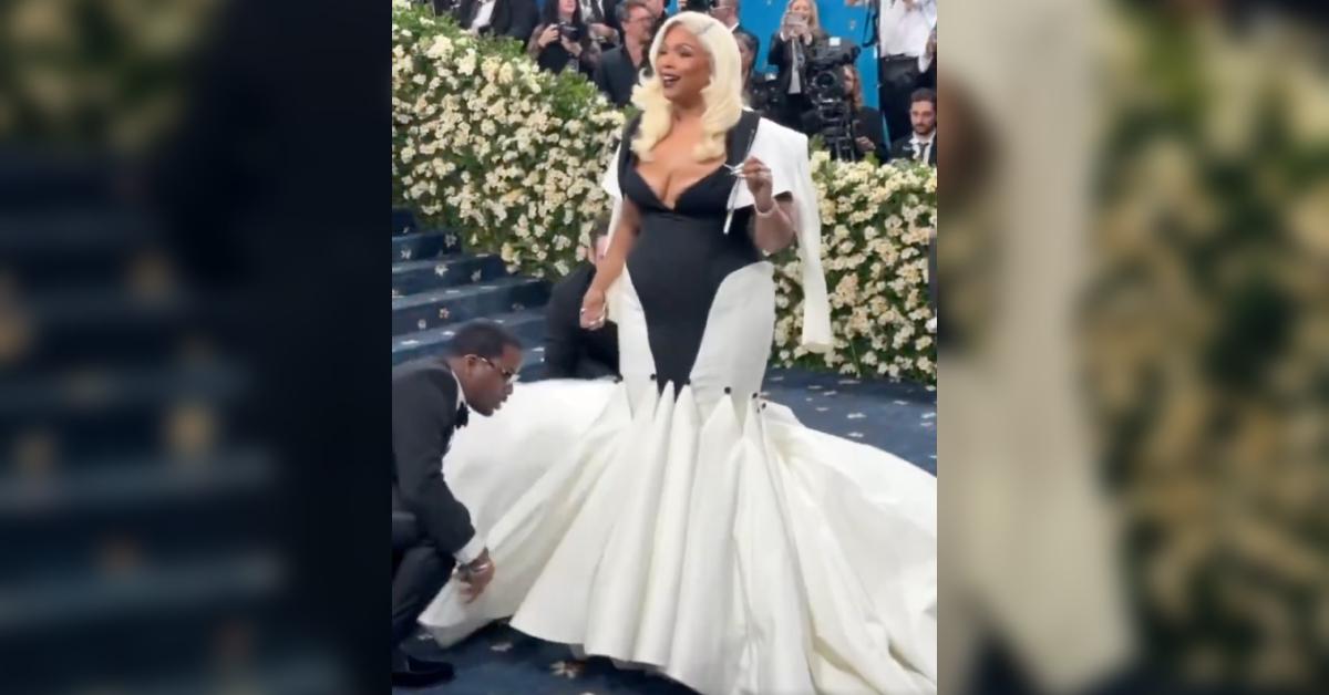 lizzo weight loss cleavage corset gown met gala photos