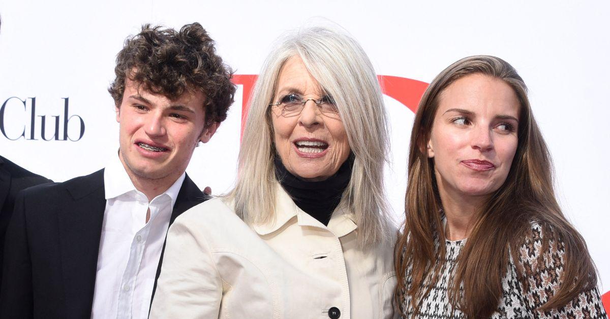 image of Diane Keaton adopted Duke and his sister, Dexter, 29, as a single mom in her 50s.
