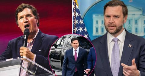image of jd vance, Marco Rubio, tucker Carlson
