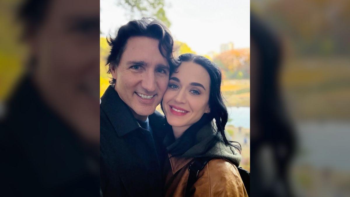Image of Katy Perry and Justin Trudeau packed on the PDA on the red carpet.