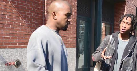 Rapper demonstrates his skill for Kanye West as he leaves a New York hotel