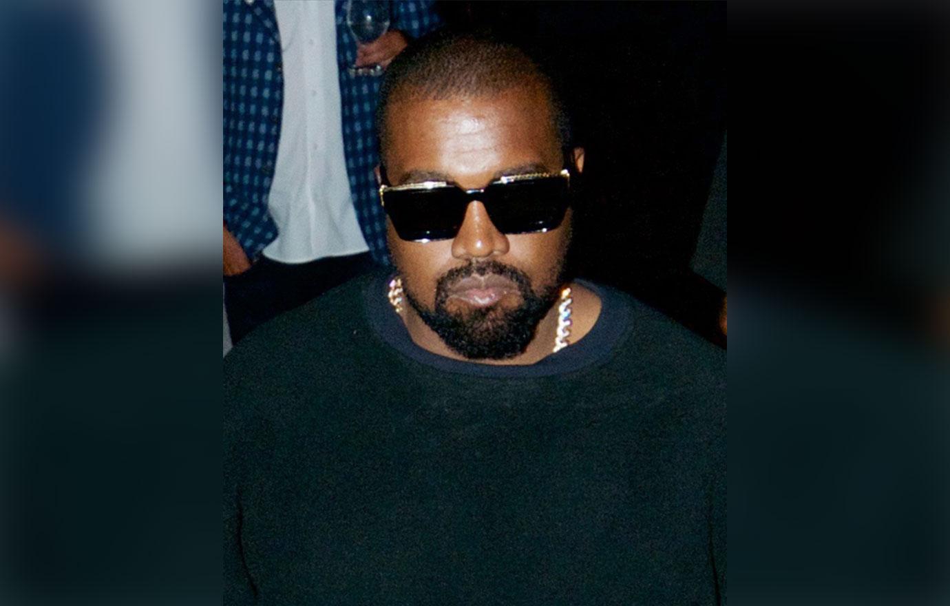 Kanye West Gold Chain Sunglasses Kim Kardashian Haircut