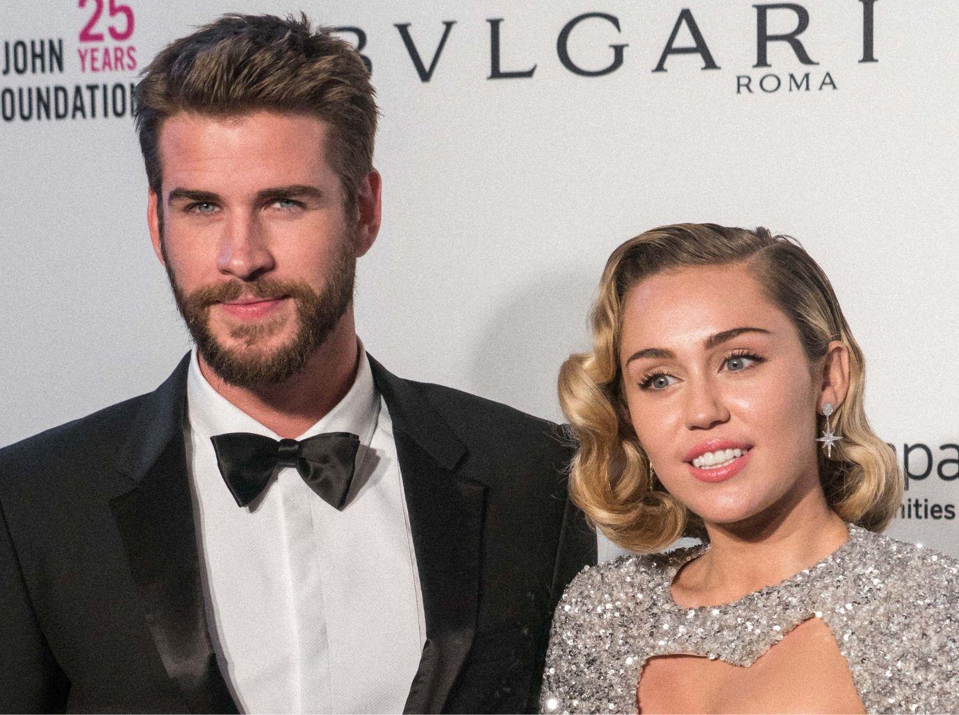 Photo of Liam Hemsworth and Miley Cyrus