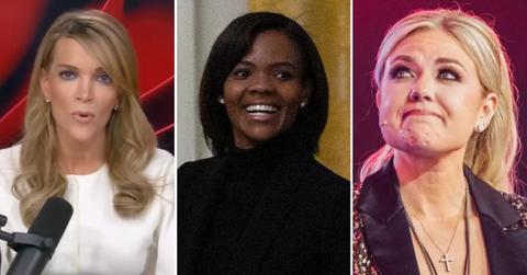 Composite photo of Megyn Kelly, Candace Owens and Erika Kirk