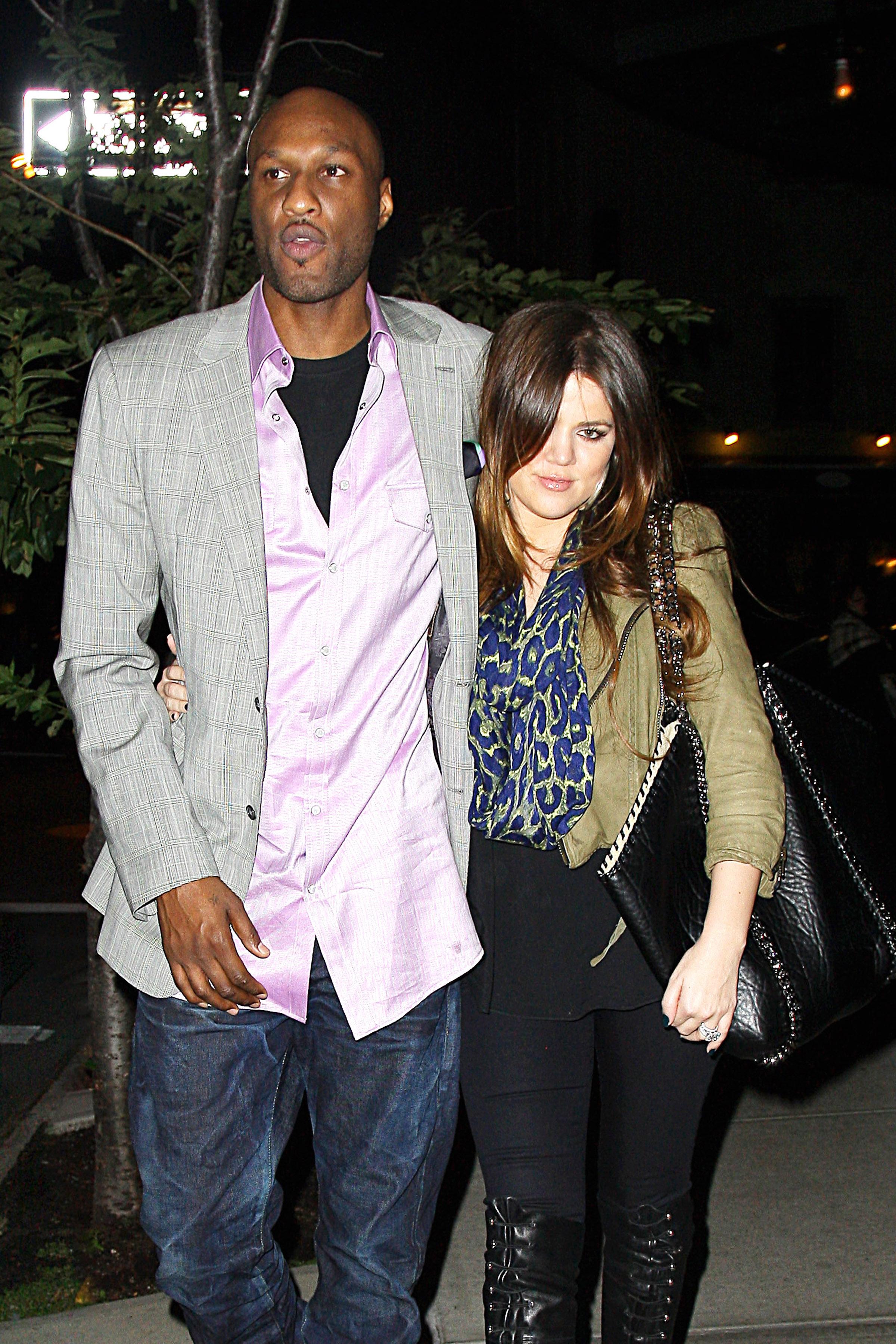 Khloe Kardashian And Lamar Odom Leave Dinner In NYC