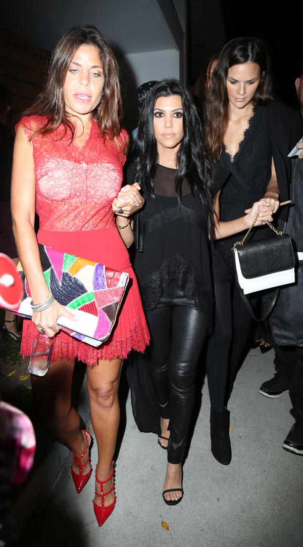 Kourtney kardashian parties ladies night out