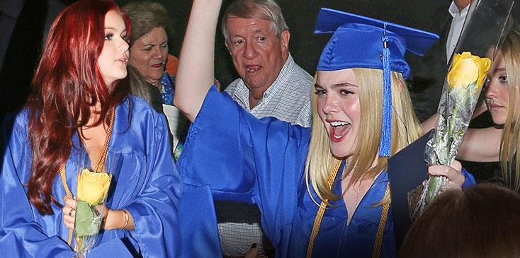 ariel winter elle fanning high school graduation