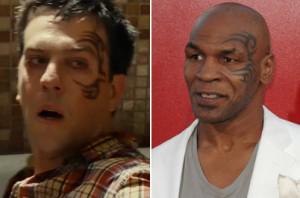 TIL that the artist who created Mike Tysons face tattoo sued Warner Bros  because the same design was used on Ed Helms face in Hangover II The  artist had previously copyrighted the