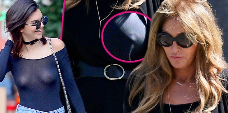 Nip Slip! Caitlyn Jenner Flashes Nipples & Tries To Upstage Kendall Jenner  In Completely Sheer Blouse