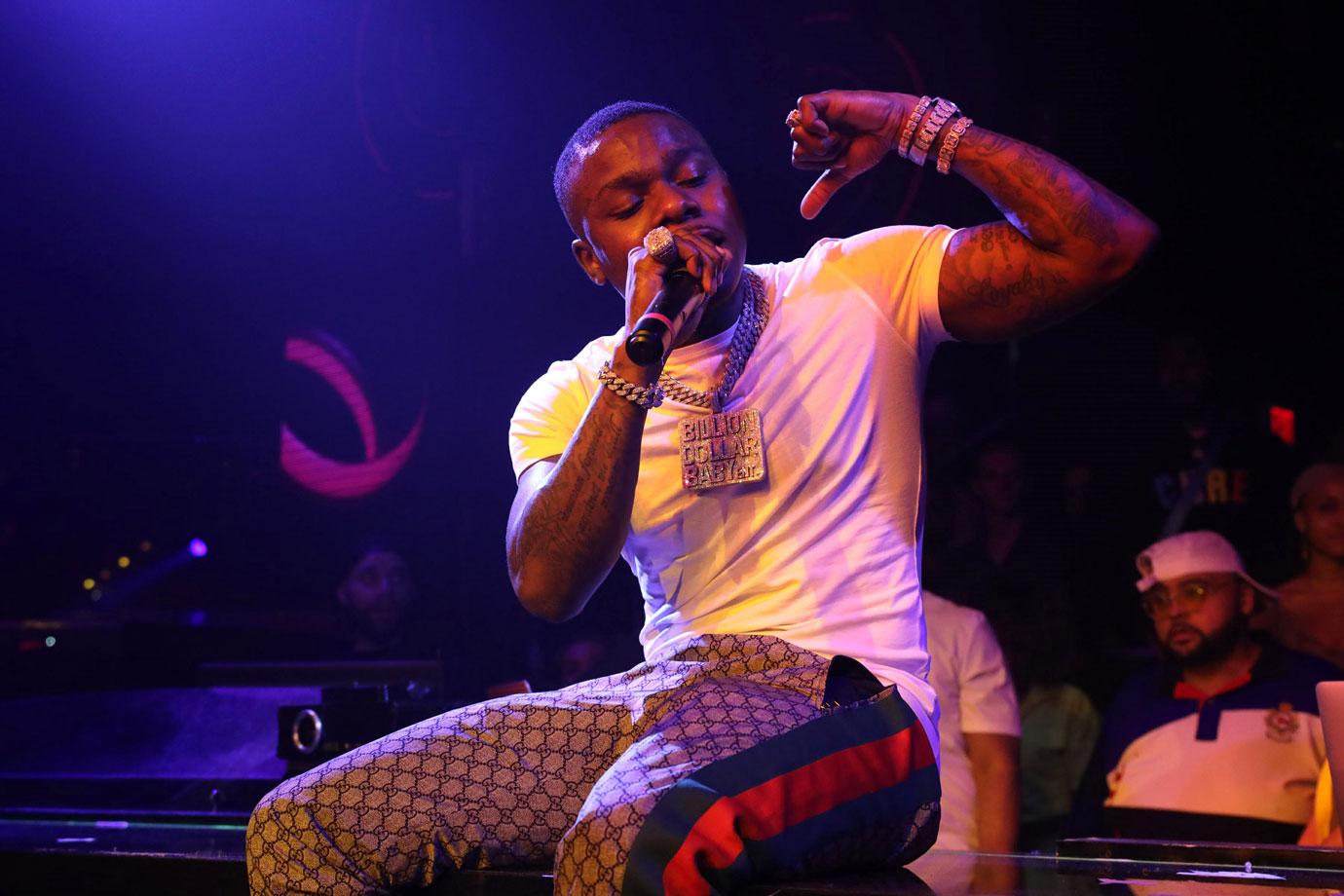 DaBaby performing on stage