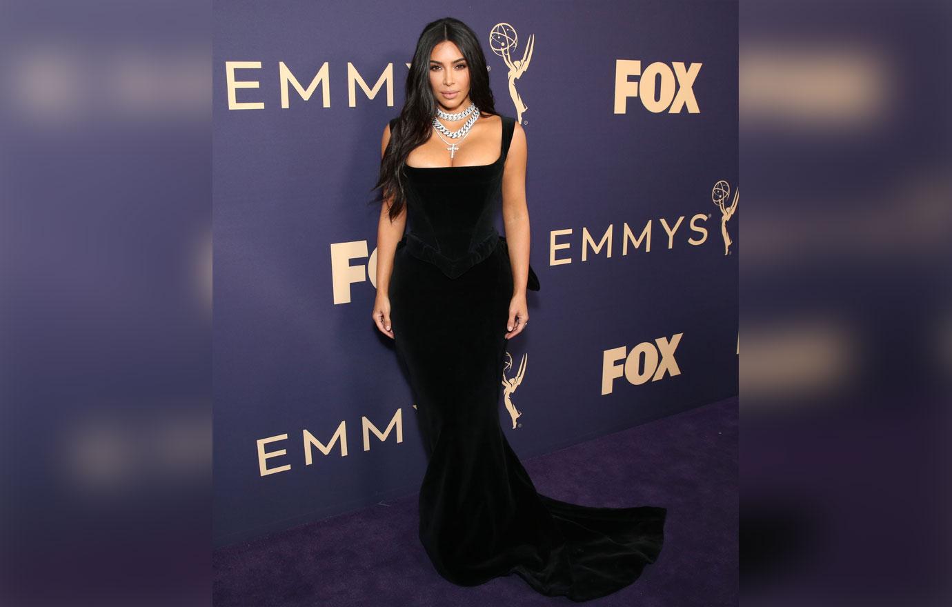 Kim Kardashian In Black Dress At The Emmys Weight