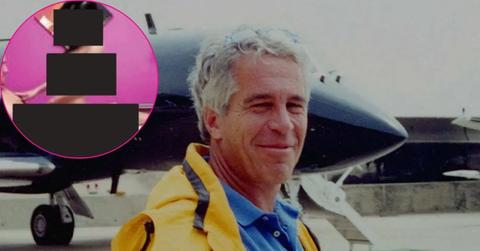 composite photo of jeffrey epstein and an explicit image