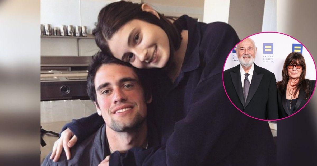 composite photo rob and michele reiner and kids romy and nick reiner